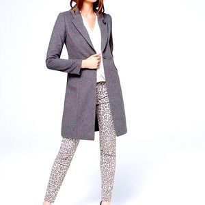 White House Black Market High Rise Leopard Print Jeans